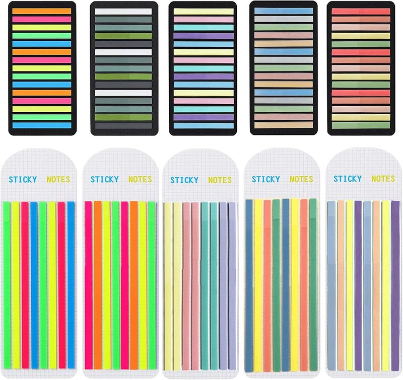 Potanro Sticky Tabs 2300 Pcs Translucent 10 Sheets Highlighter Book Tape Long Highlighting Sticky Tabs for Annotating Books, Aesthetic Office Suppliesbook for Annotating Books - Image 1